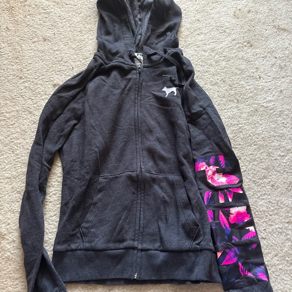 Victoria’s Secret Pink Hoodie and Floral Leggings Set